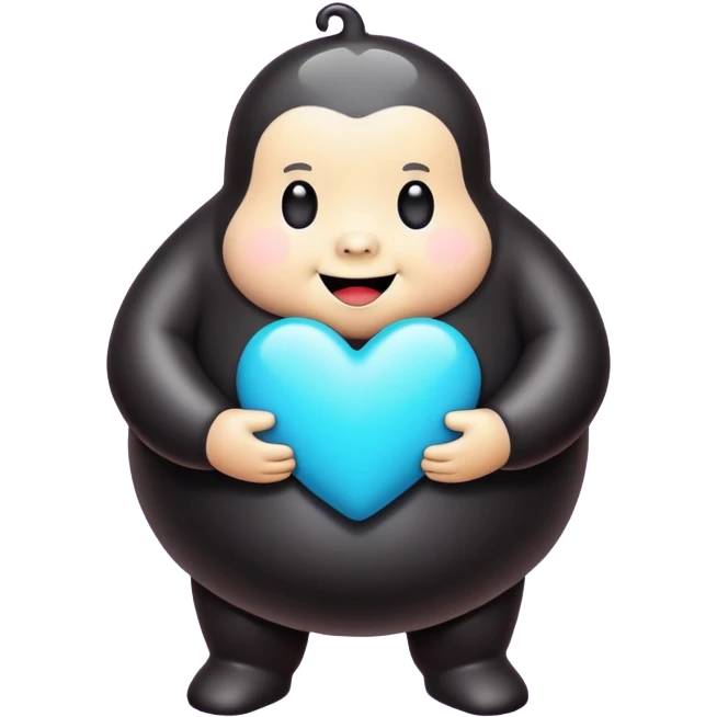 Tellytubby black heart emoji