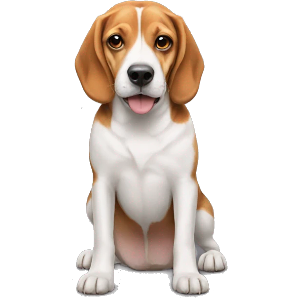 Beagle with French fries emoji
