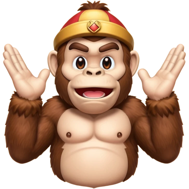 donkey kong making 👌 emoji
