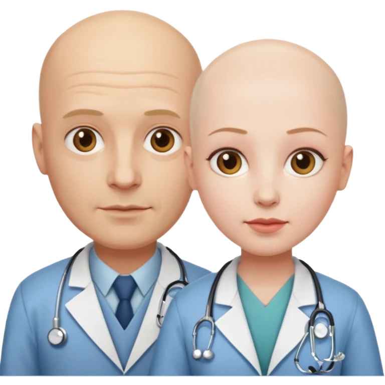 bald doctor and patient  emoji