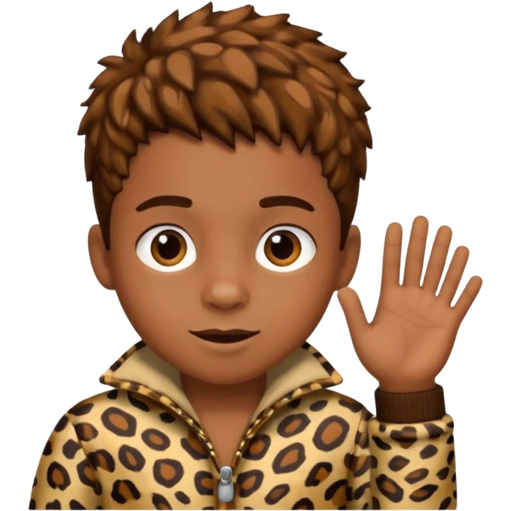 boy with animal print clothes  emoji
