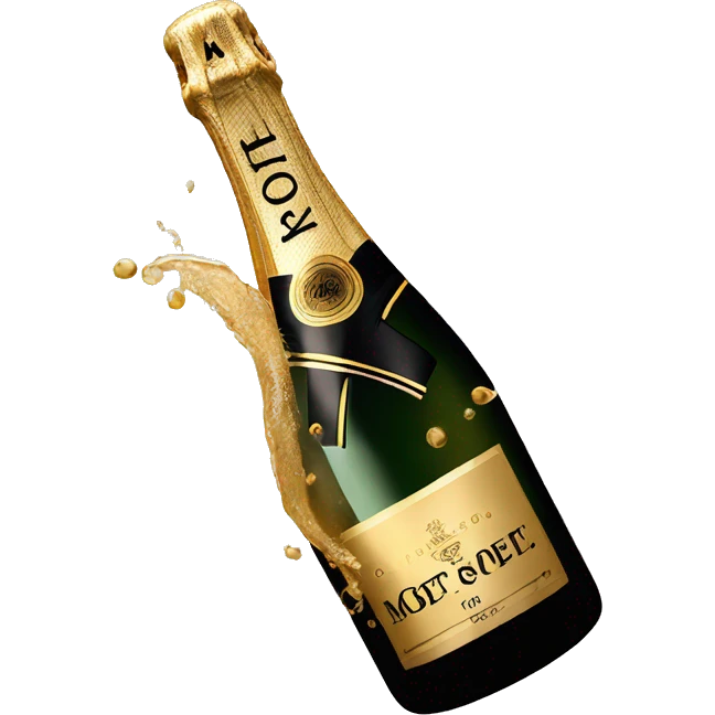 Moet black champagne  emoji