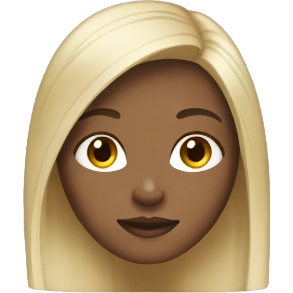 Girl with dark hair and blonde highlights  emoji