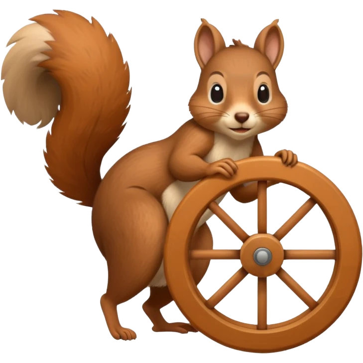 squirrel in a wheel emoji