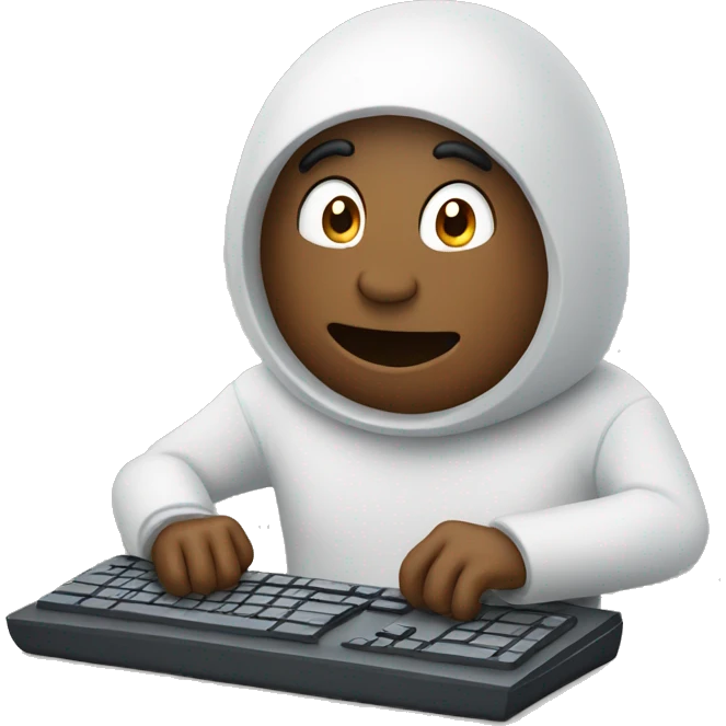 Computer enthusiastic emoji
