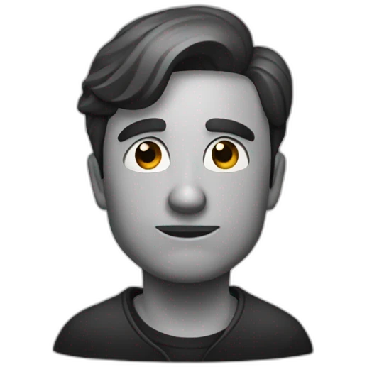 Noir qui est pendu emoji