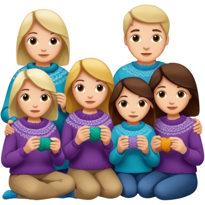 people knitting emoji