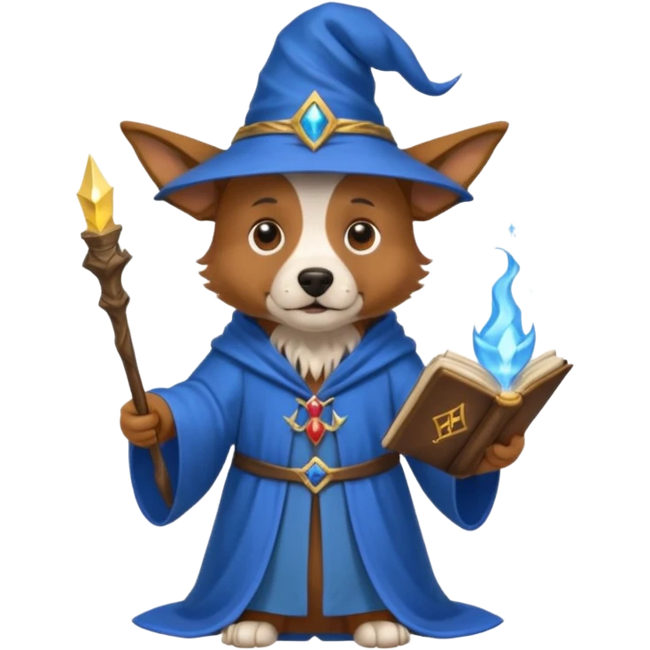 Dog wizard emoji