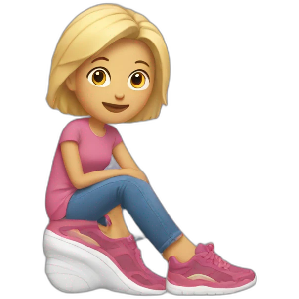 mom with a shoe emoji