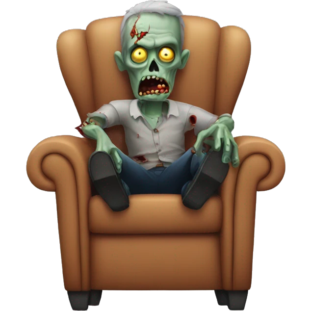 zombie in armchair emoji