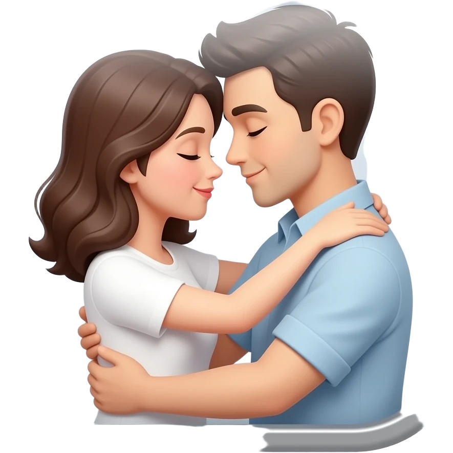 i want to make a dating app so give me a dating app logo about cuddling two people in a square app frame emoji