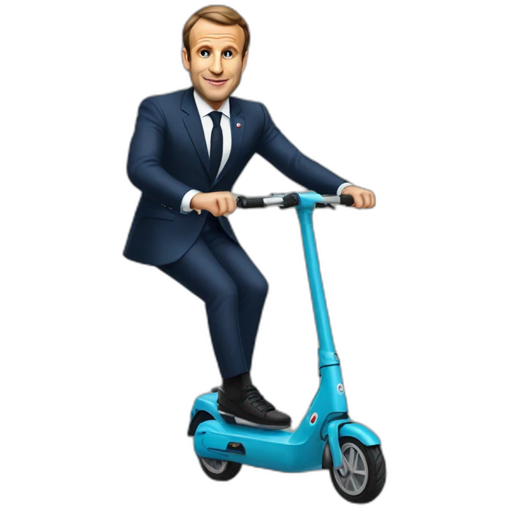 Macron en trottinette emoji
