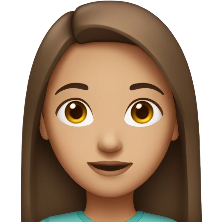 girl with brown straight hair emoji