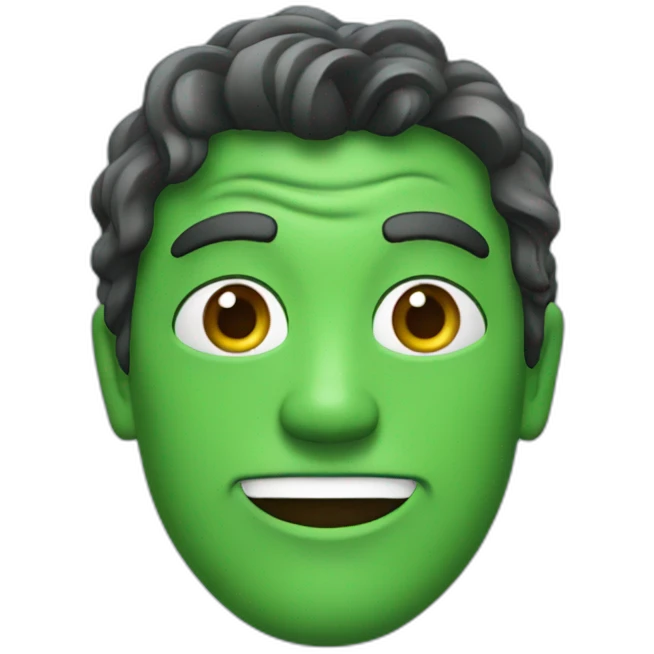 green villian with blue background emoji