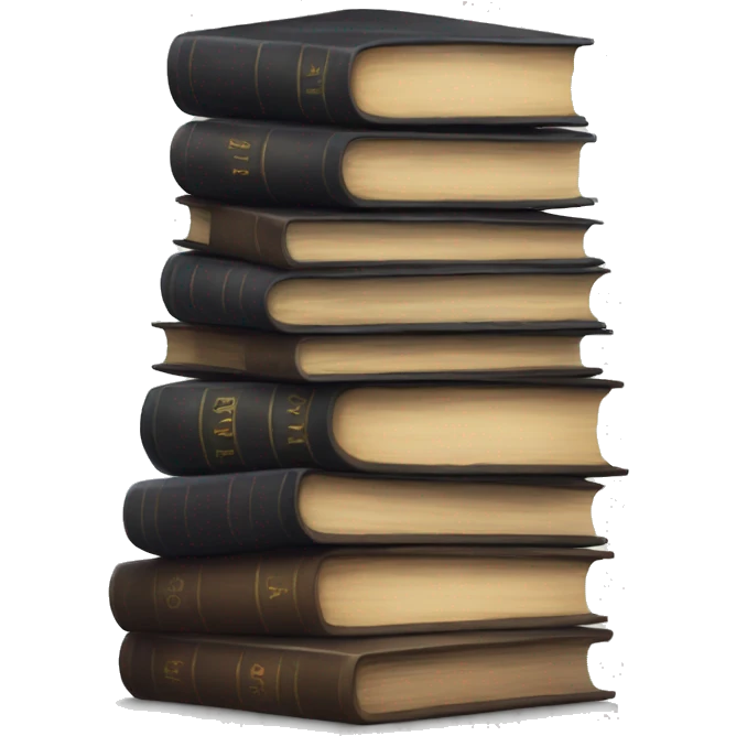 Dark academia pile of books emoji