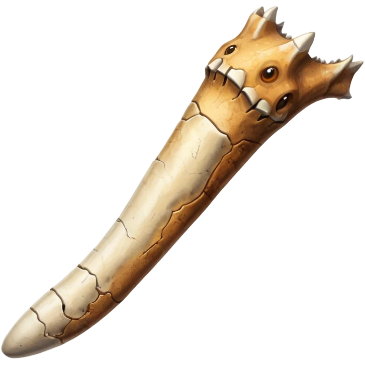 a dinosaur leg bone with eyes emoji