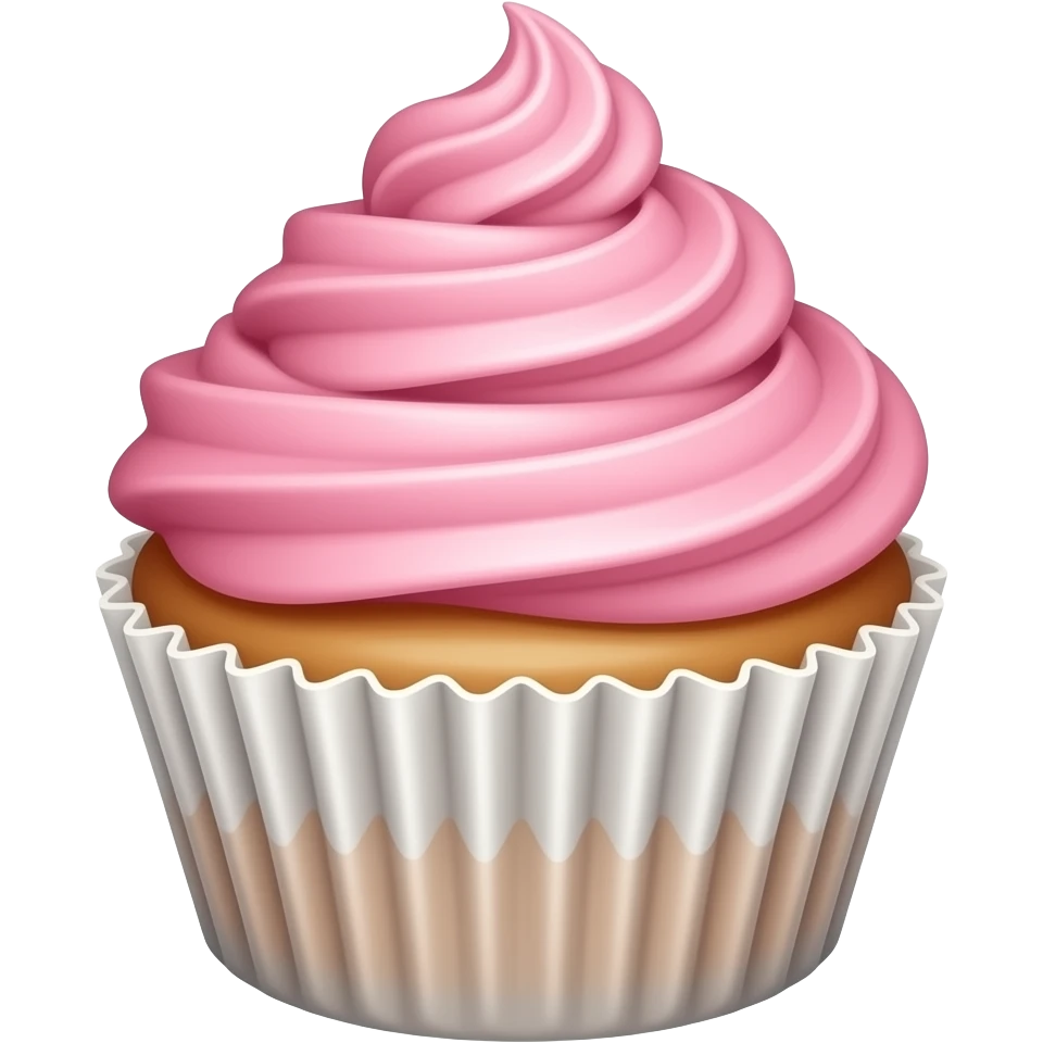 Cupcake with pink icing emoji