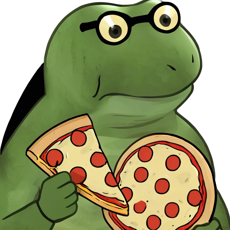 ninja turtle with pizza emoji