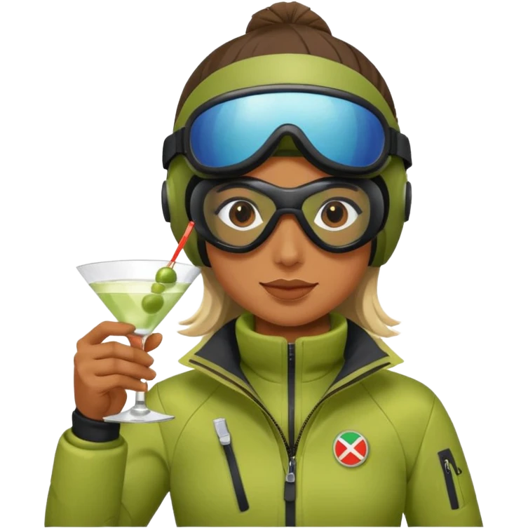 Skier martini emoji