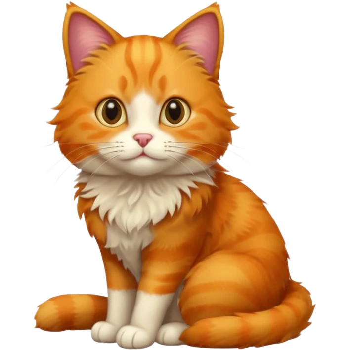 Three legged orange cat  emoji