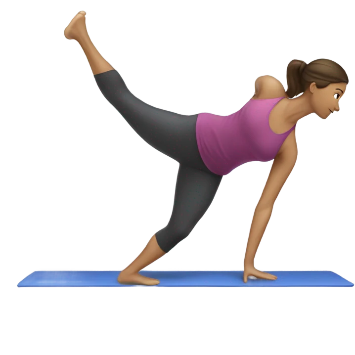 Woman doing advanced pilates emoji