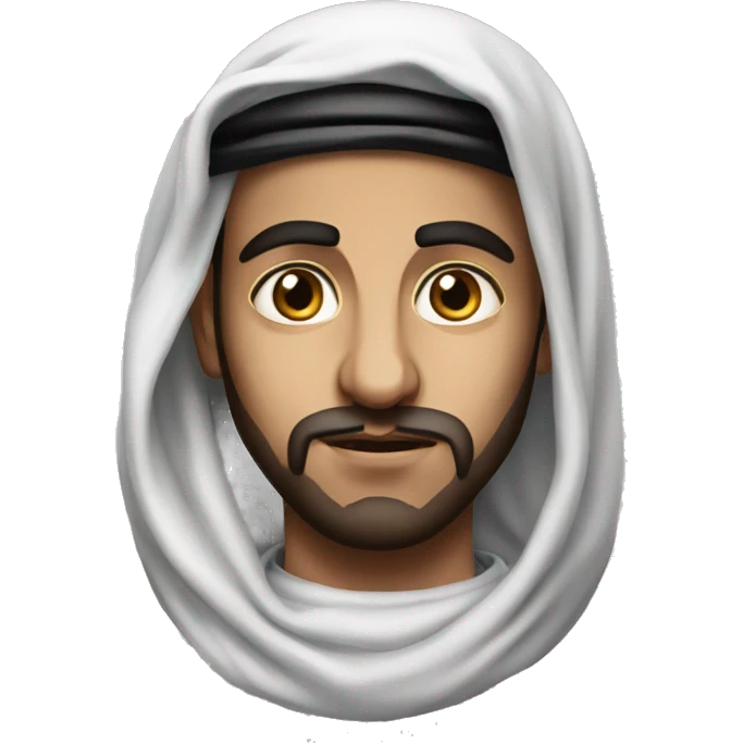 Arab from Palestine photorealistic serious
 emoji