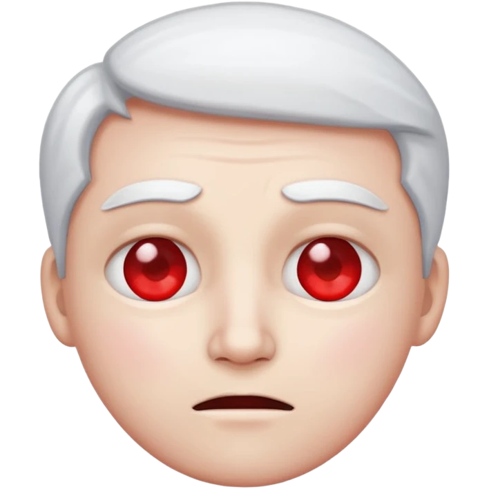 Crea un emoji kn la vibra de un drogado haz la wuea k te pido ph wn oe la cara normal noma blanca kn los ojos rojos y k estén hachicados igual k los chinos  emoji