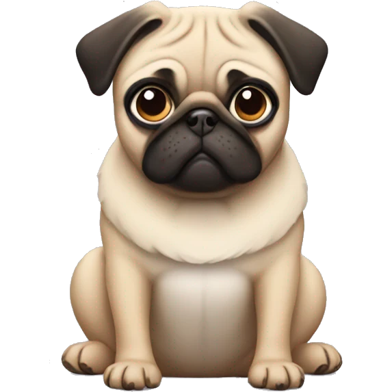 pug with ears up emoji
