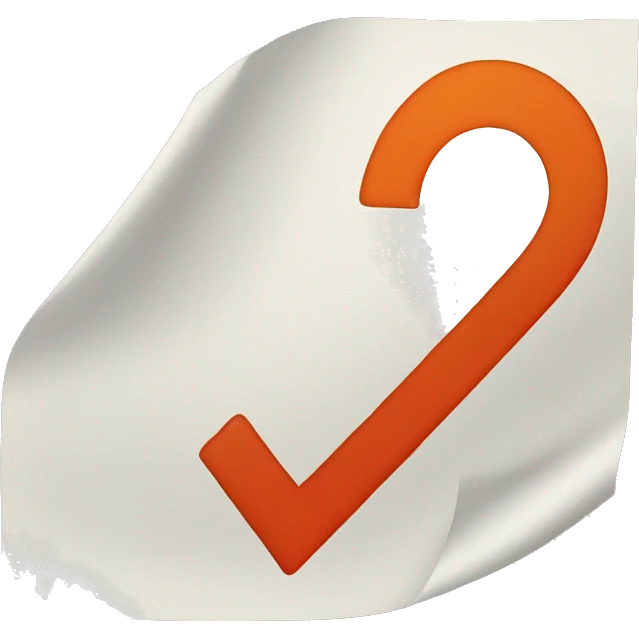  a checkmark on a material roll emoji