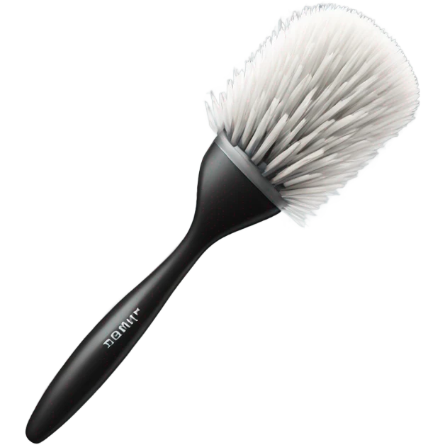 White hair brush emoji