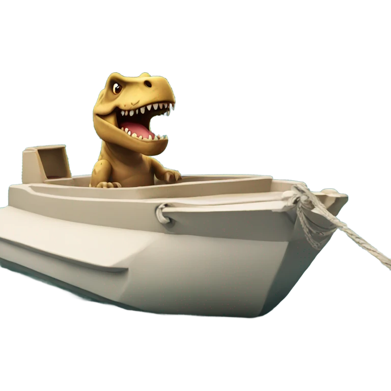 trex on a boat emoji