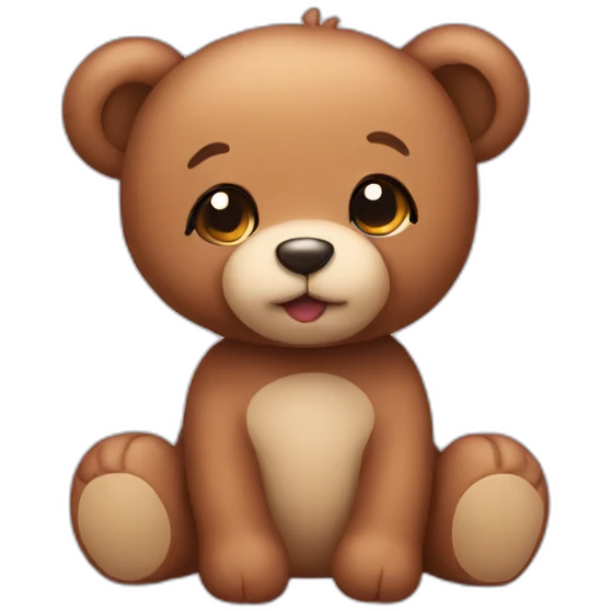 Cute teddy emoji