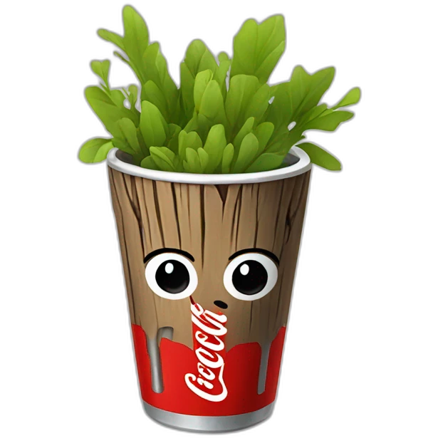 Groot drink Coke emoji