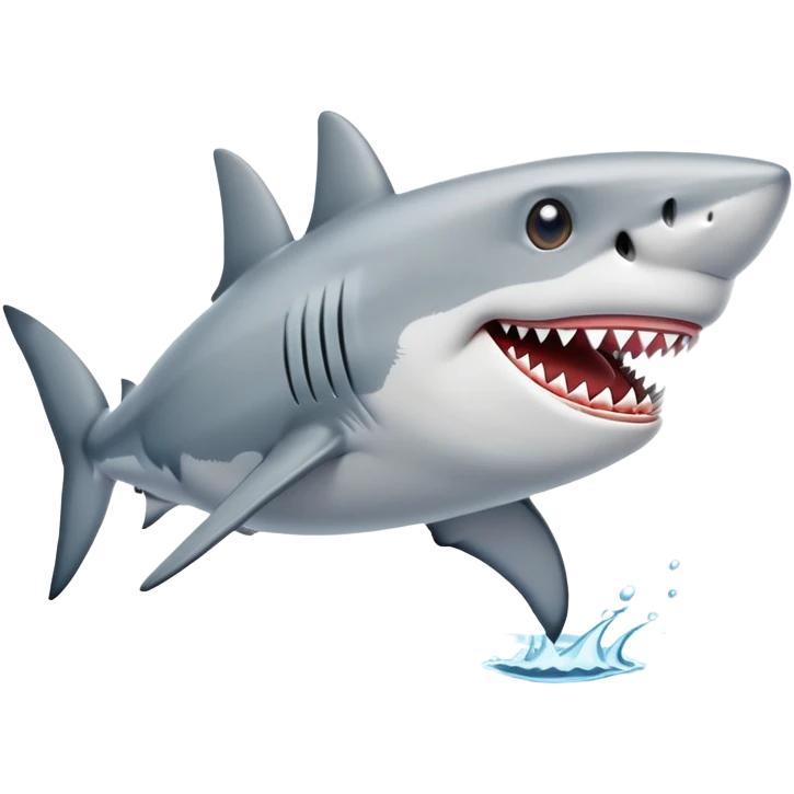 A shark wearing shoes emoji