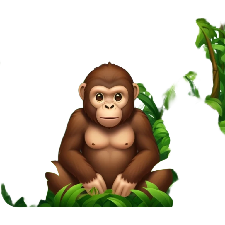 Ape in the jungle emoji