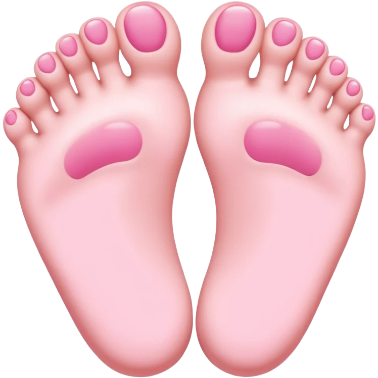 pink baby feet emoji