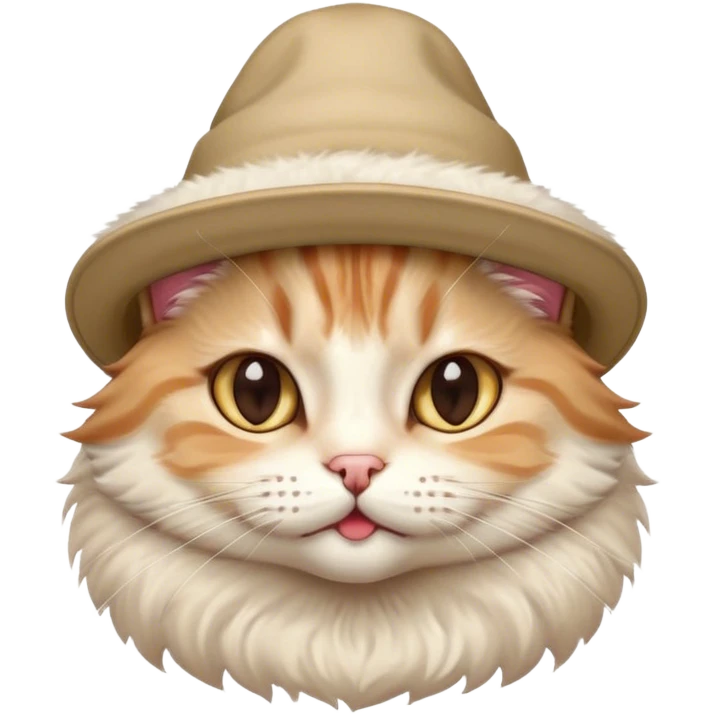 Cat wearing a hat emoji