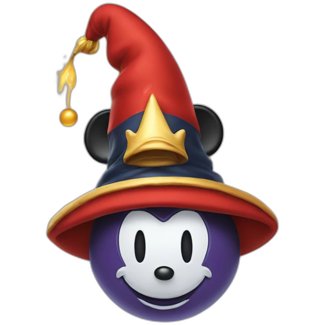 Mickey Mouse wearing a Wizard hat emoji