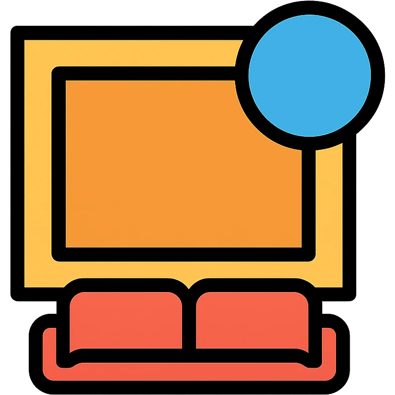 planned furniture, top-down, clear outlines emoji