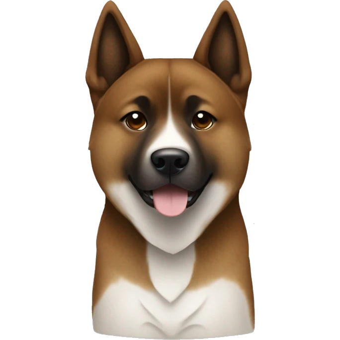 Brown Fully Brindle Akita Inu skinny with no white emoji