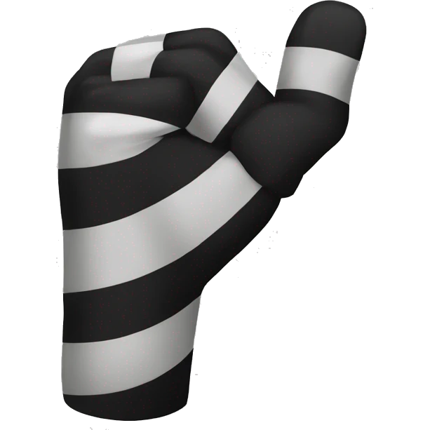 Black stripes wrapped around the arm. Teffilin  emoji