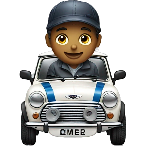 Electrician in a mini cooper emoji