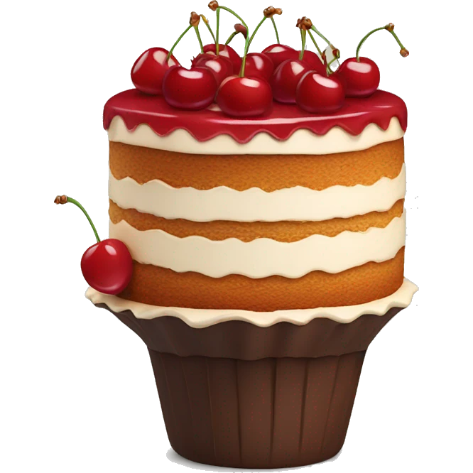 Cake with cherry on top emoji