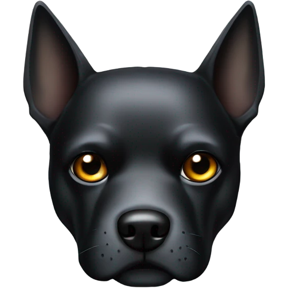 Robot Black Dog Terminator Face emoji