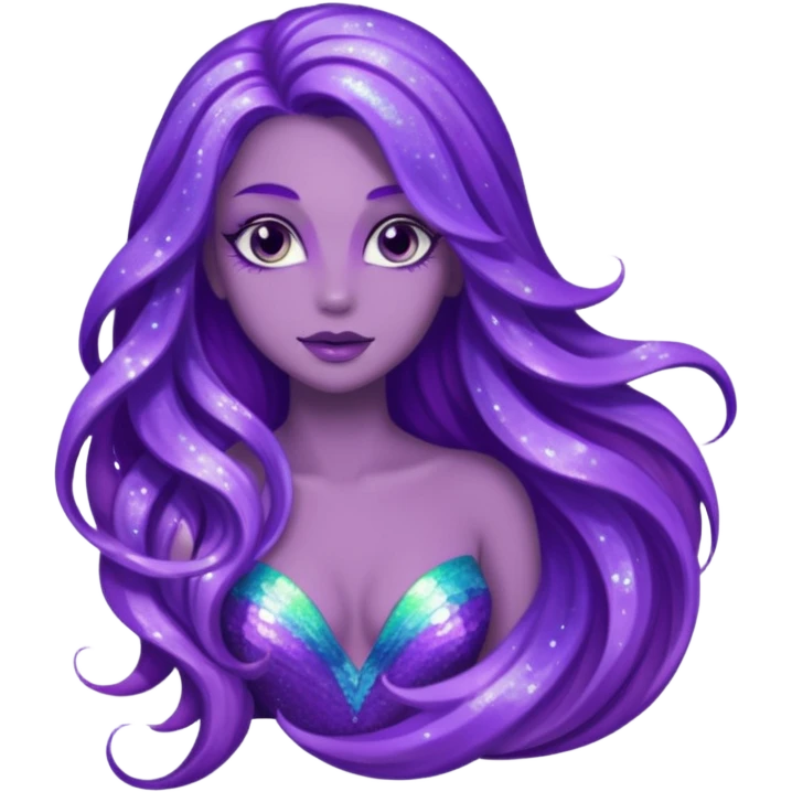 glitter purple siren emoji