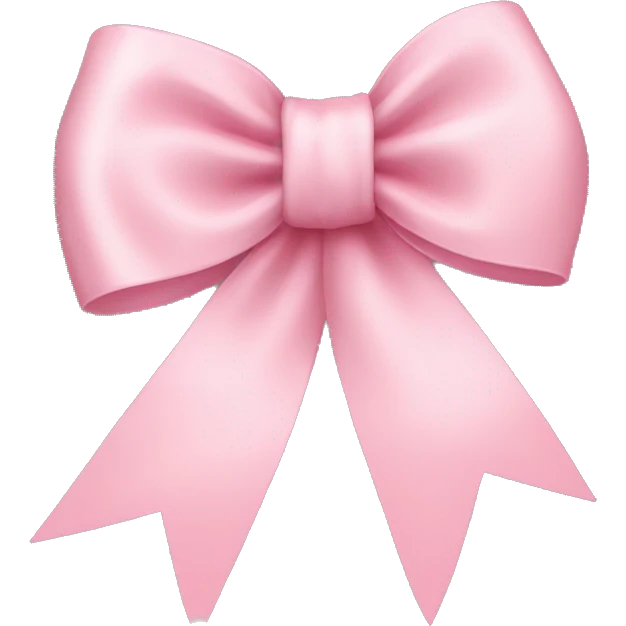 light pink ribbon bow emoji