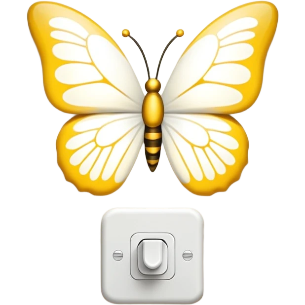 Lampadina da muro a forma di farfalla  emoji