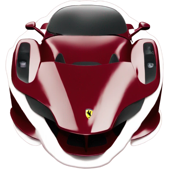 Burgundy Ferrari La Ferrari front emoji