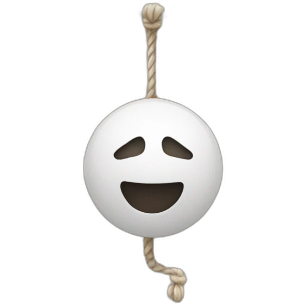 hanging by a thread emoji