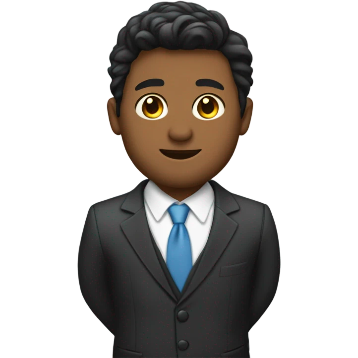 HOMEM MORENO DE TRAJE FORMAL emoji
